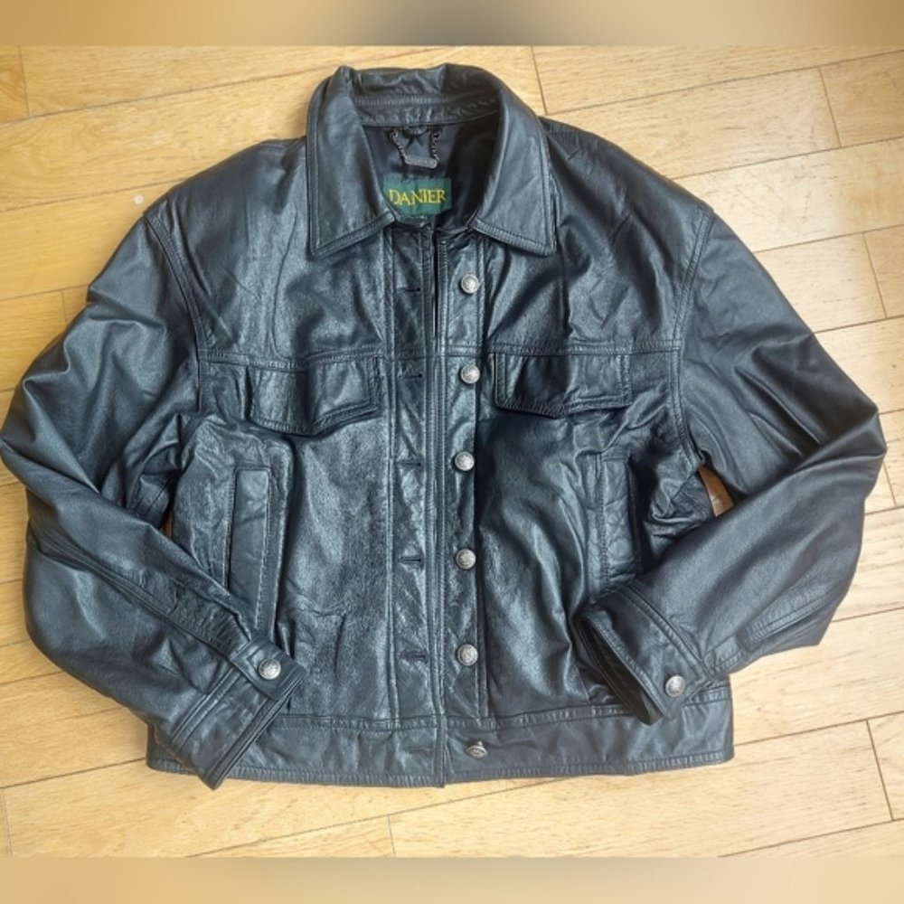 DANIER  genuine leather jacket small .